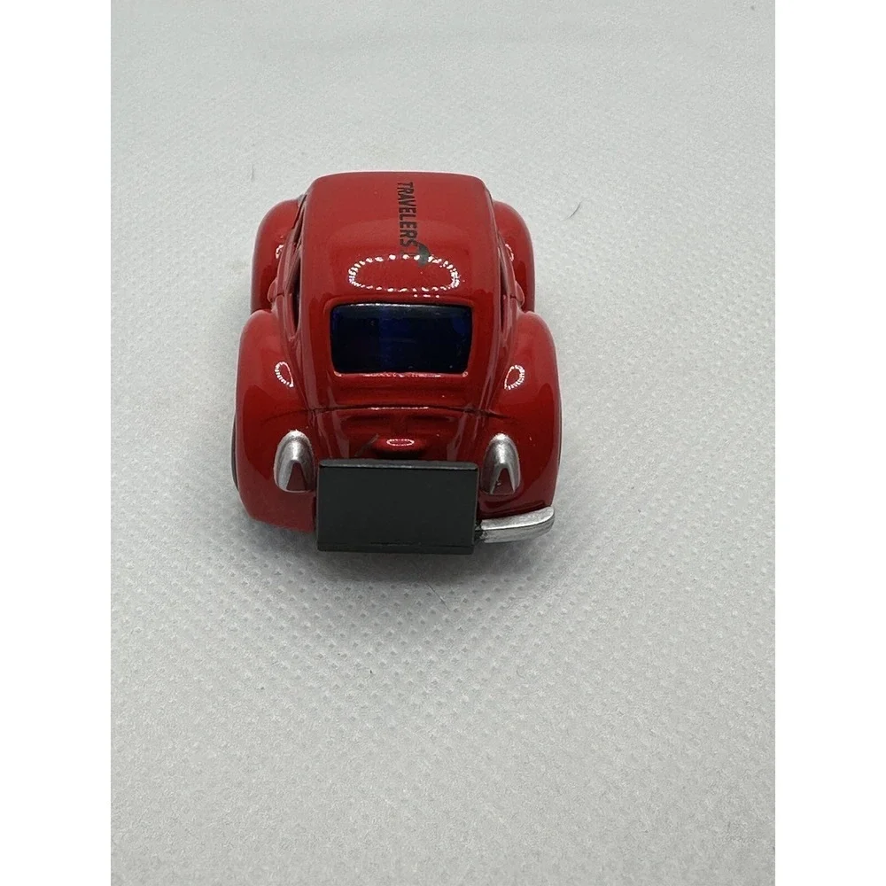 Diecast Welly Volkswagen Beetle Kafer Red Mini Travelers Insurance Promo- RARE